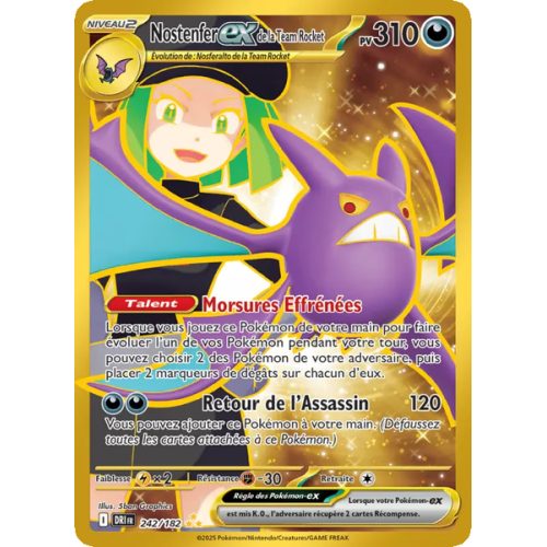 Nostenfer-ex de la Team Rocket - 242/182 - Hyper rare - Rivalités Destinées