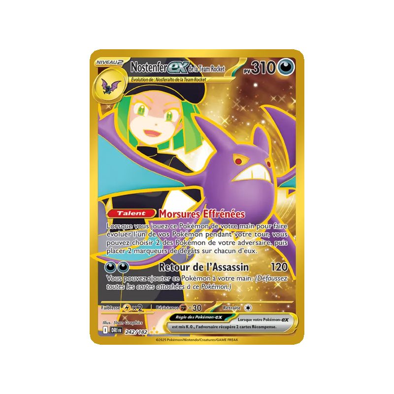 Nostenfer-ex de la Team Rocket - 242/182 - Hyper rare - Rivalités Destinées