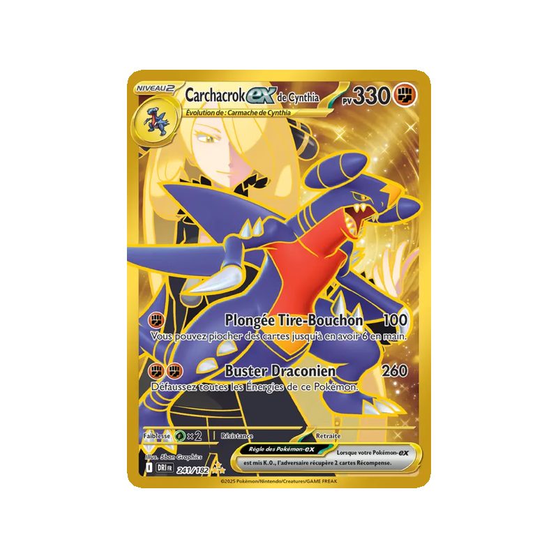 Carchacrok-ex de Cynthia - 241/182 - Hyper rare - Rivalités Destinées