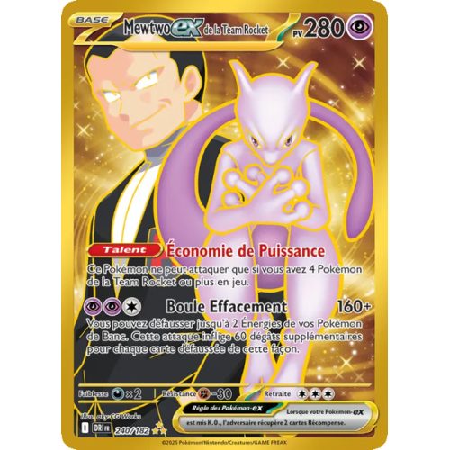 Mewtwo-ex de la Team Rocket - 240/182 - Hyper rare - Rivalités Destinées