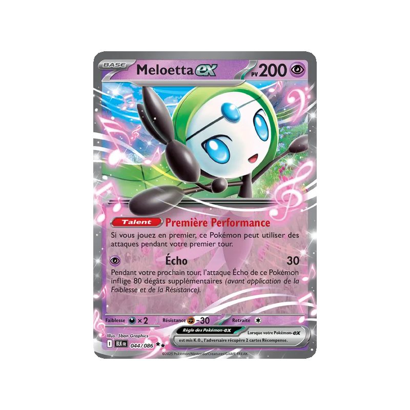 Meloetta-ex - 044/86 - EX - Foudre Noire