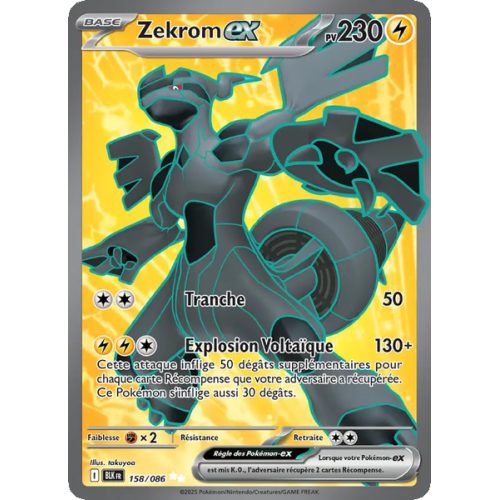 Zekrom-ex - 158/86 - Ultra Rare - Foudre Noire