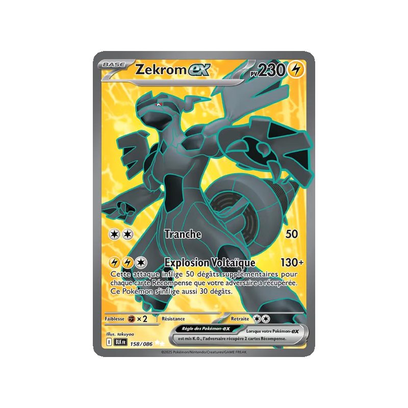 Zekrom-ex - 158/86 - Ultra Rare - Foudre Noire