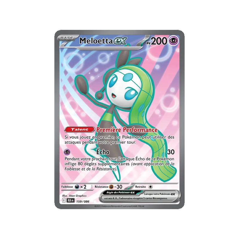 Meloetta-ex - 159/86 - Ultra Rare - Foudre Noire