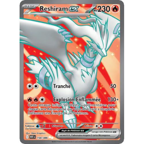 Reshiram-ex - 158/86 - Ultra Rare - Flamme Blanche