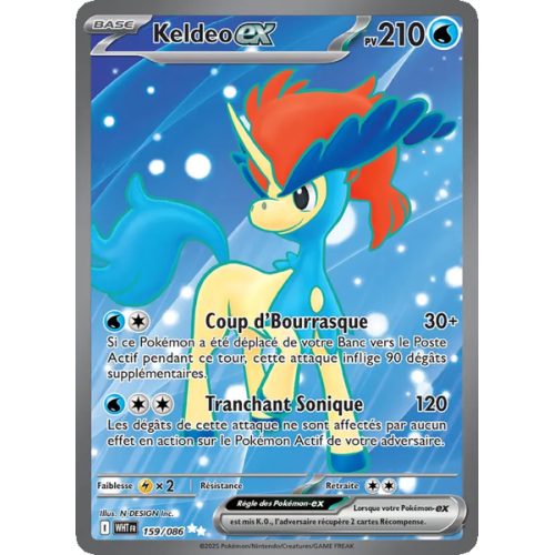 Keldeo-ex - 159/86 - Ultra Rare - Flamme Blanche