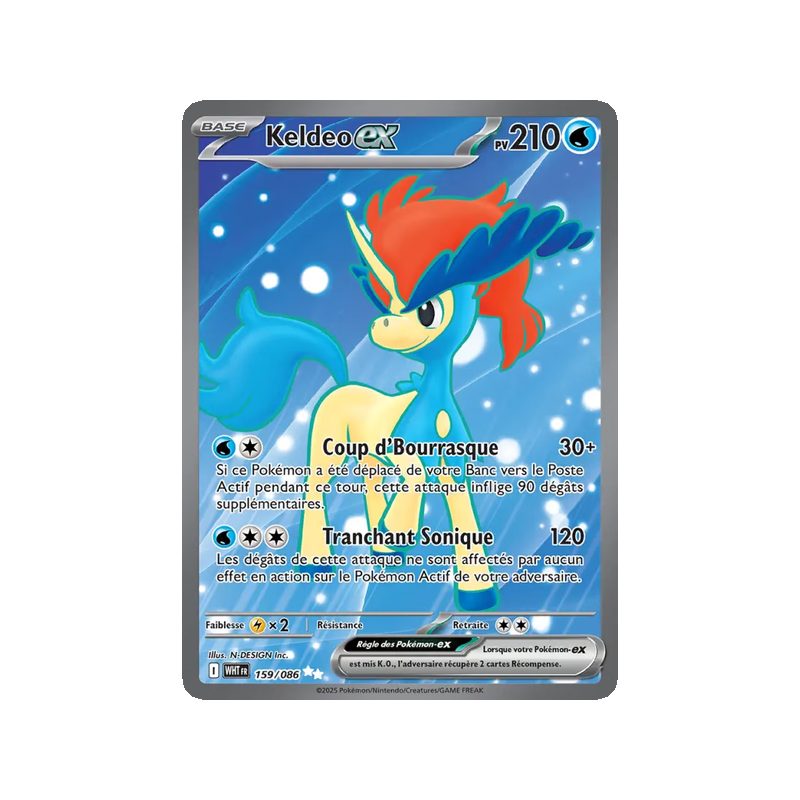 Keldeo-ex - 159/86 - Ultra Rare - Flamme Blanche