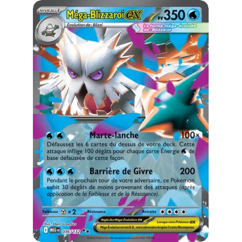 Méga-Blizzaroi-ex - 036/132 - Double rare - Méga-Évolution