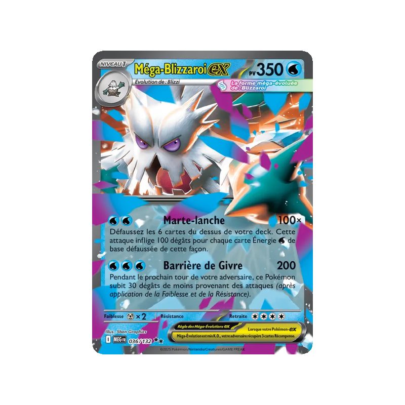 Méga-Blizzaroi-ex - 036/132 - Double rare - Méga-Évolution