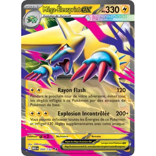 Méga-Élecsprint-ex - 050/132 - Double rare - Méga-Évolution