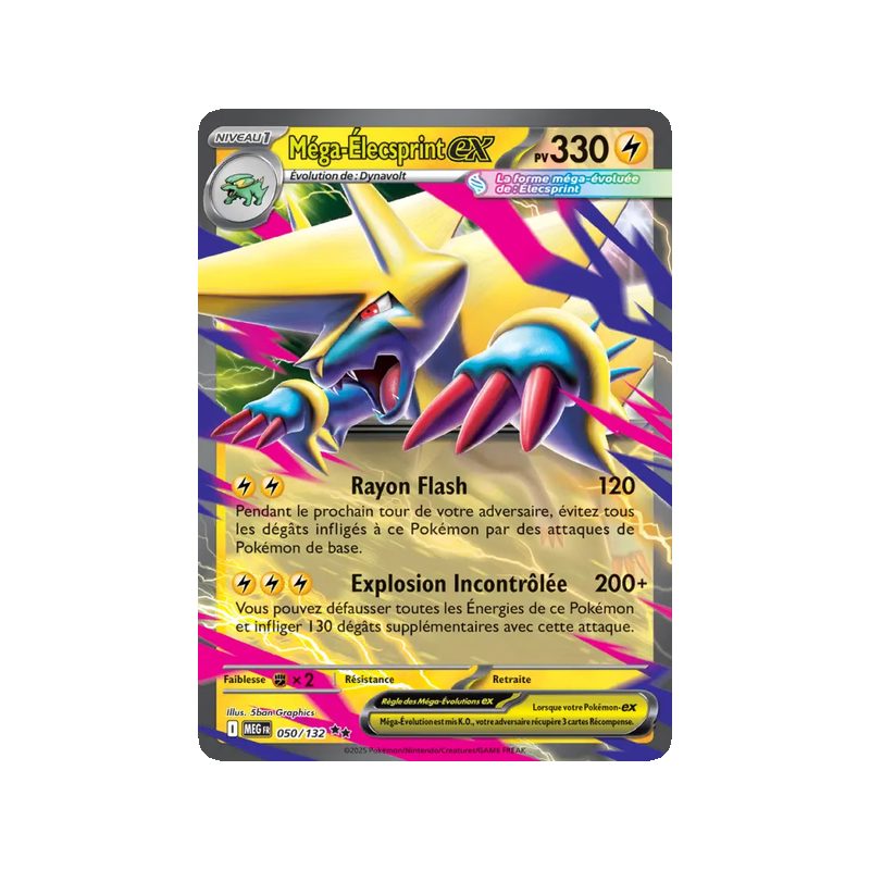 Méga-Élecsprint-ex - 050/132 - Double rare - Méga-Évolution
