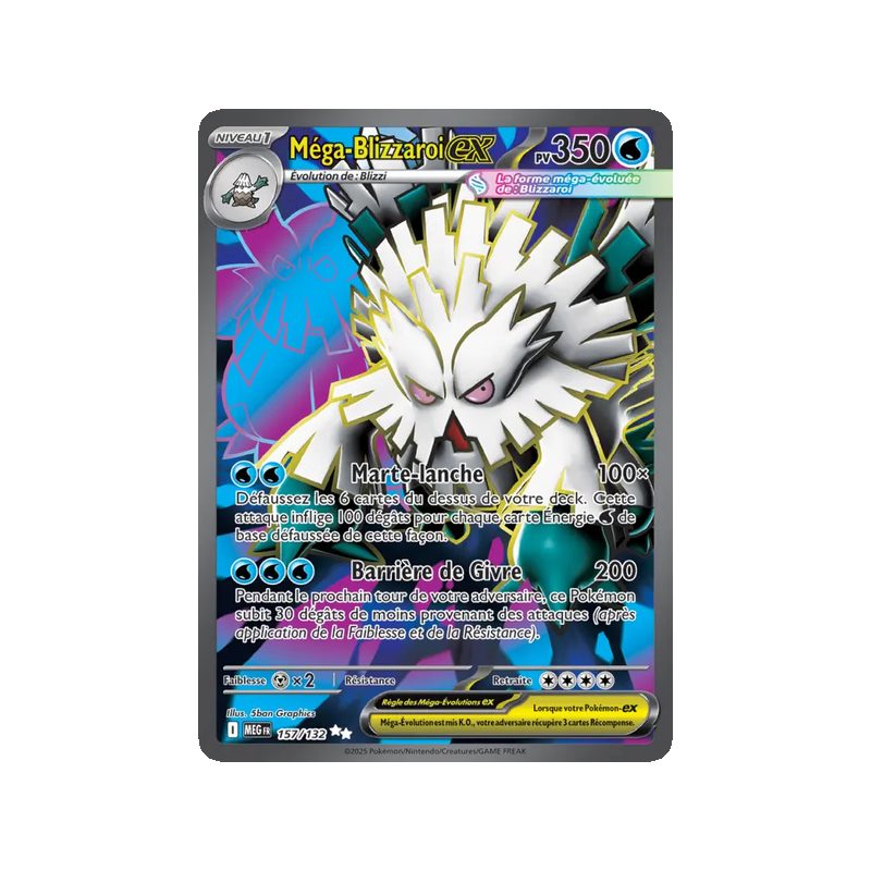 Méga-Blizzaroi-ex - 157/132 - Ultra Rare - Méga-Évolution