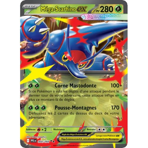 Méga-Scarhino-ex - 004/94 - Double rare - Flammes Fantasmagoriques
