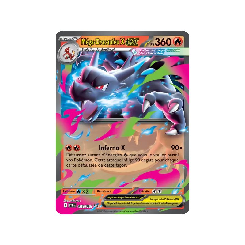 Méga-Dracaufeu X-ex - 013/94 - Double rare - Flammes Fantasmagoriques