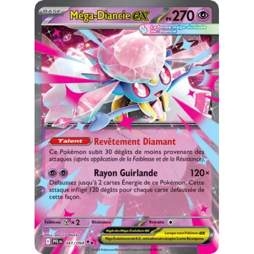 Méga-Diancie-ex - 041/94 - Double rare - Flammes Fantasmagoriques