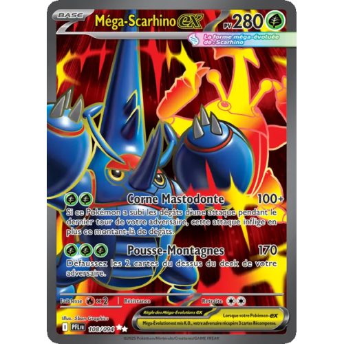 Méga-Scarhino-ex - 108/94 - Ultra Rare - Flammes Fantasmagoriques