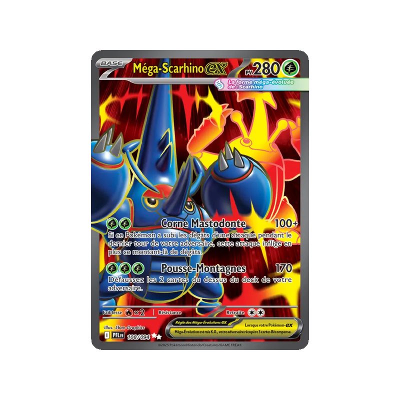 Méga-Scarhino-ex - 108/94 - Ultra Rare - Flammes Fantasmagoriques