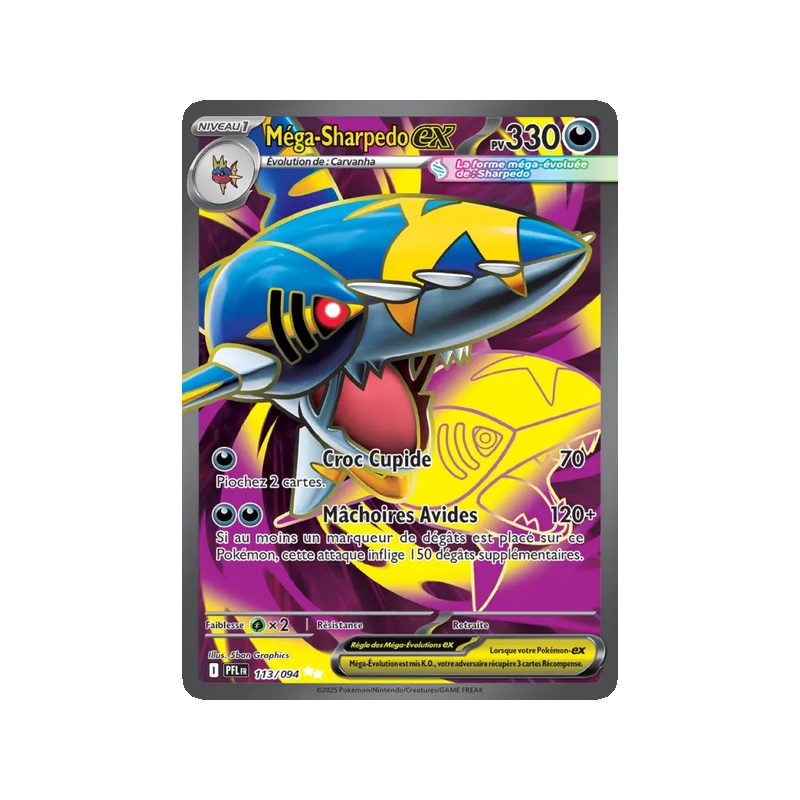 Méga-Sharpedo-ex - 113/94 - Ultra Rare - Flammes Fantasmagoriques
