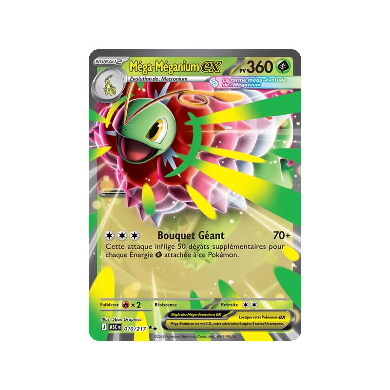 Méga-Méganium-ex - 010/217 - Double rare - Héros Transcendants