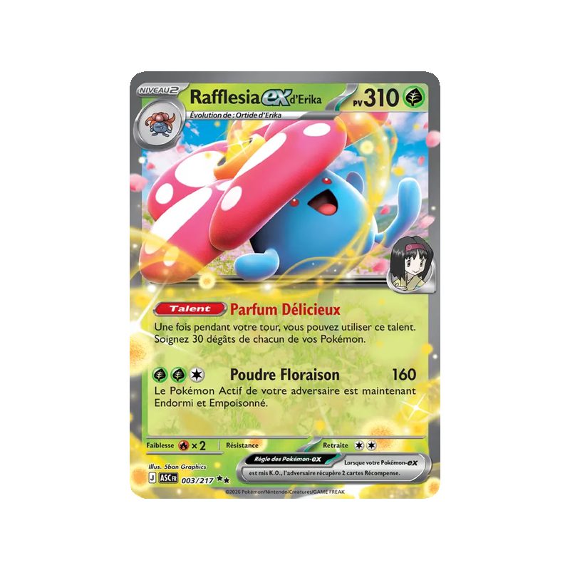 Rafflesia-ex d'Erika - 003/217 - Double rare - Héros Transcendants