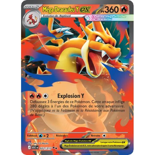 Méga-Dracaufeu Y-ex - 022/217 - Double rare - Héros Transcendants