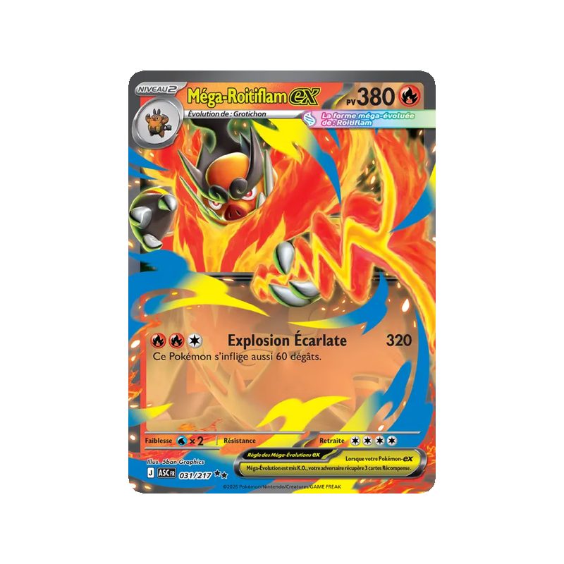 Méga-Roitiflam-ex - 031/217 - Double rare - Héros Transcendants