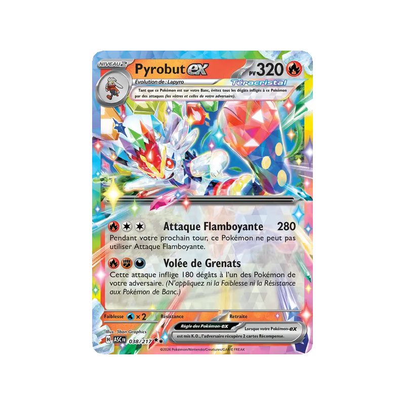 Pyrobut-ex - 038/217 - Double rare - Héros Transcendants