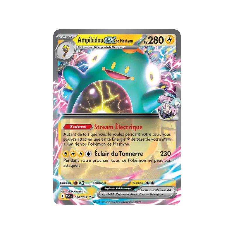 Ampibidou-ex de Mashynn - 070/217 - Double rare - Héros Transcendants