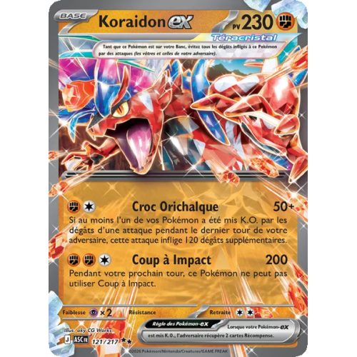 Koraidon-ex - 121/217 - Double rare - Héros Transcendants