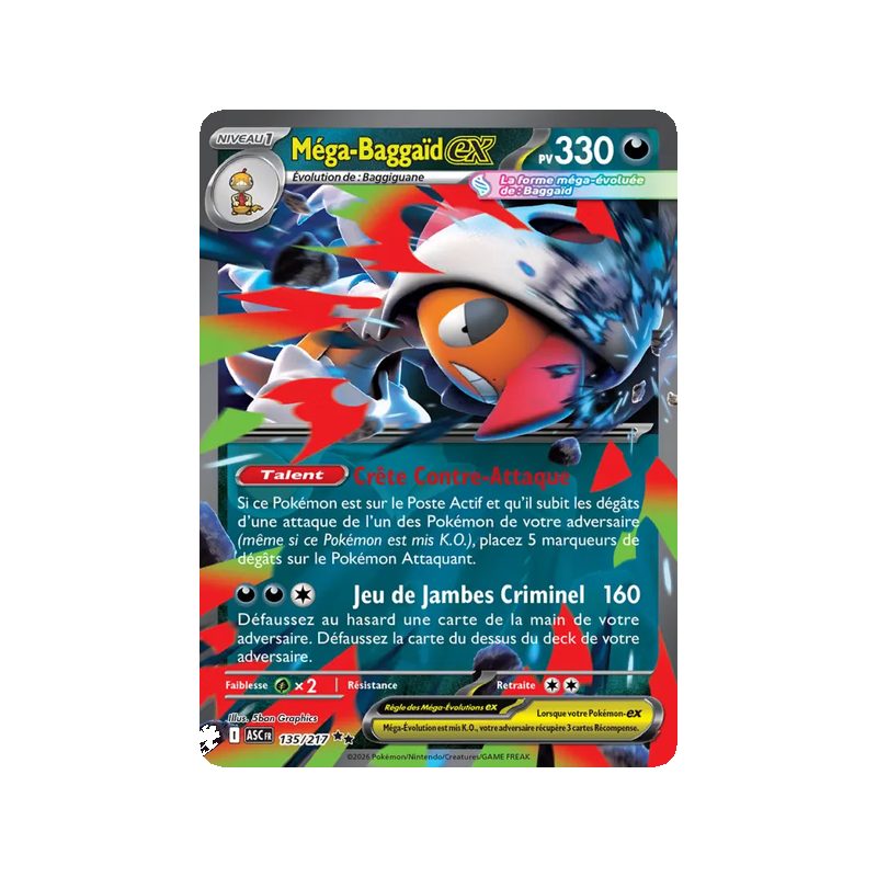 Méga-Baggaïd-ex - 135/217 - Double rare - Héros Transcendants