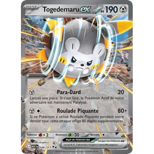Togedemaru-ex - 149/217 - Double rare - Héros Transcendants