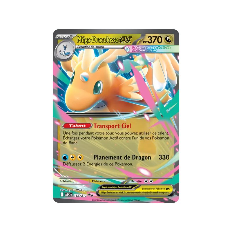 Méga-Dracolosse-ex - 152/217 - Double rare - Héros Transcendants