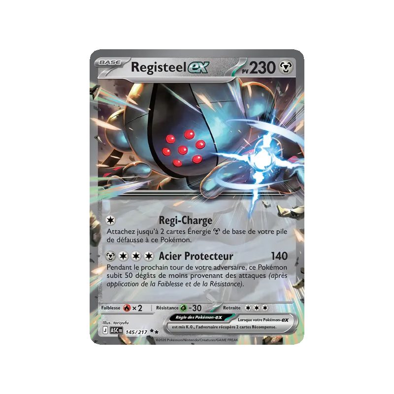 Registeel-ex - 145/217 - Double rare - Héros Transcendants