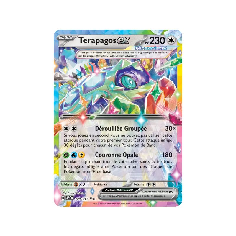 Terapagos-ex - 179/217 - Double rare - Héros Transcendants