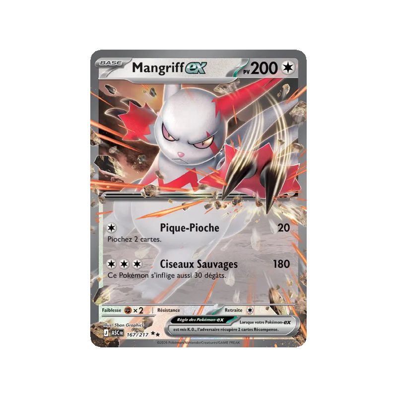 Mangriff-ex - 167/217 - Double rare - Héros Transcendants