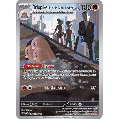 Triopikeur de la Team Rocket - 239/217 - AR - Héros Transcendants