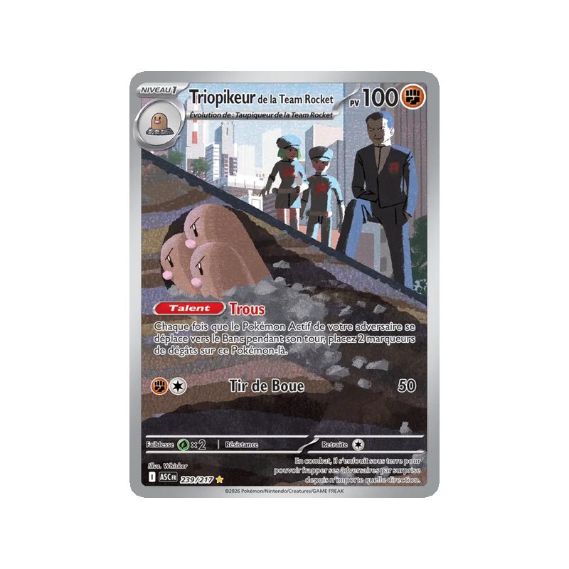 Triopikeur de la Team Rocket - 239/217 - AR - Héros Transcendants