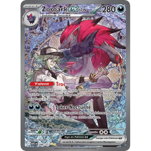 Zoroark-ex de N - 286/217 - Alternative - Héros Transcendants