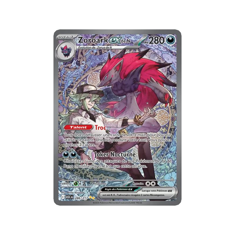 Zoroark-ex de N - 286/217 - Alternative - Héros Transcendants