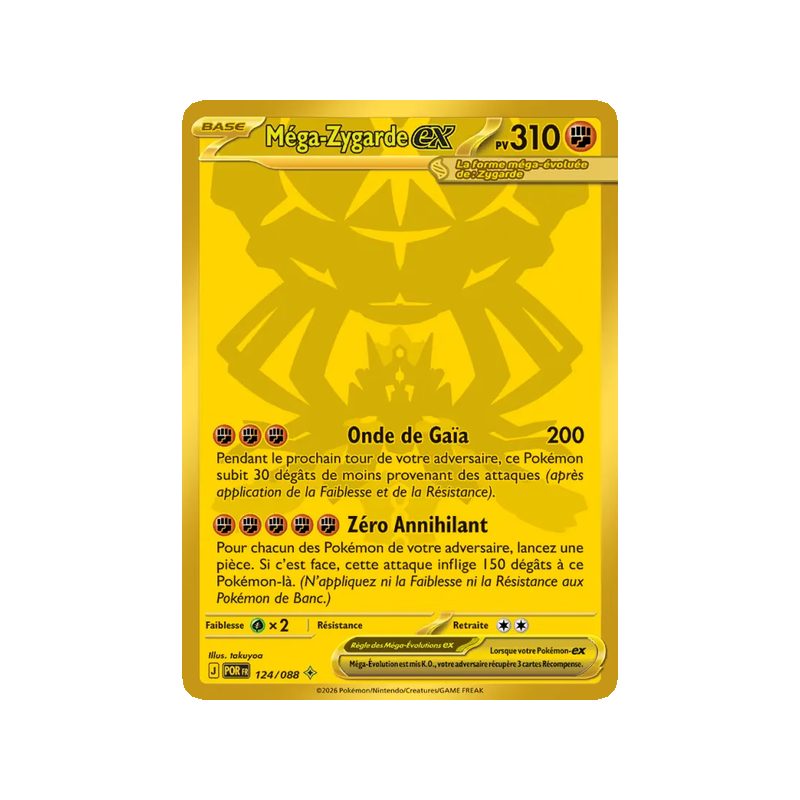 Méga-Zygarde-ex - 124/88 - Gold - Équilibre Parfait