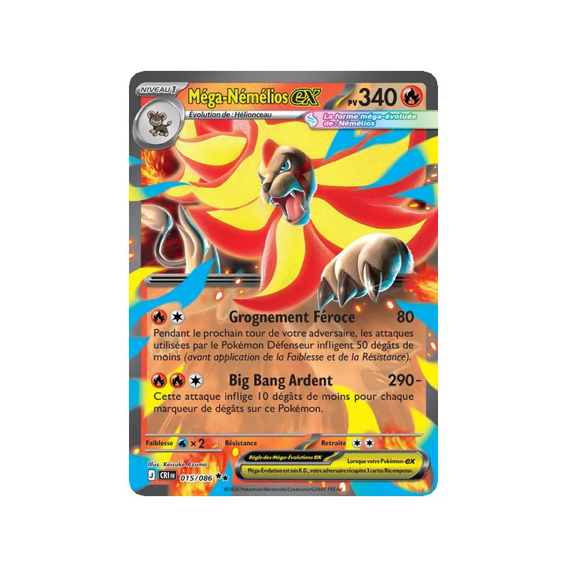 Méga-Némélios-ex - 015/86 - Double rare - Chaos Ascendant