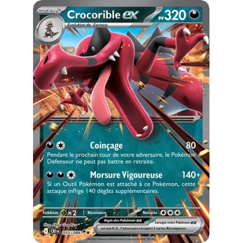 Crocorible-ex - 055/86 - Double rare - Chaos Ascendant