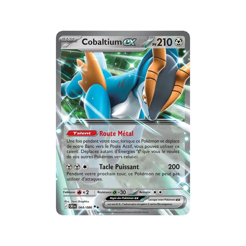Cobaltium-ex - 064/86 - Double rare - Chaos Ascendant