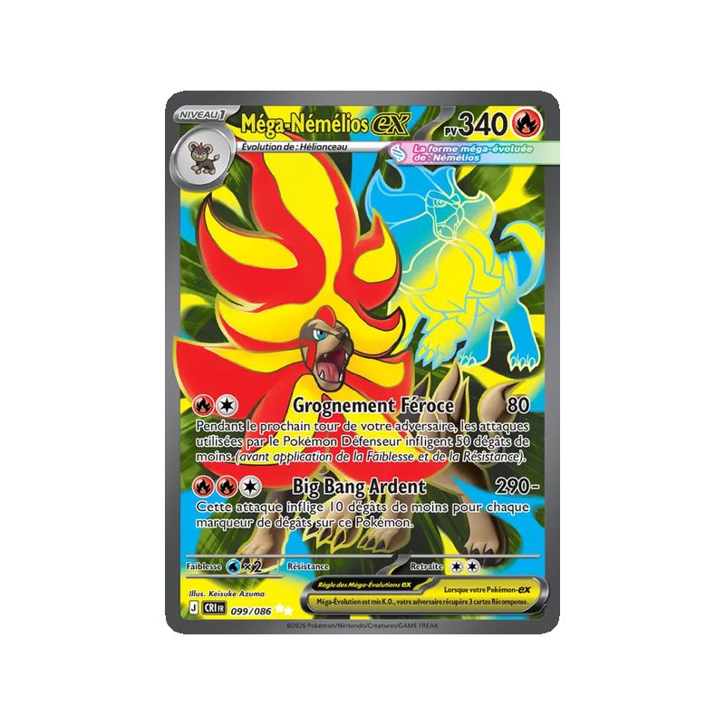 Méga-Némélios-ex - 099/86 - Ultra Rare - Chaos Ascendant