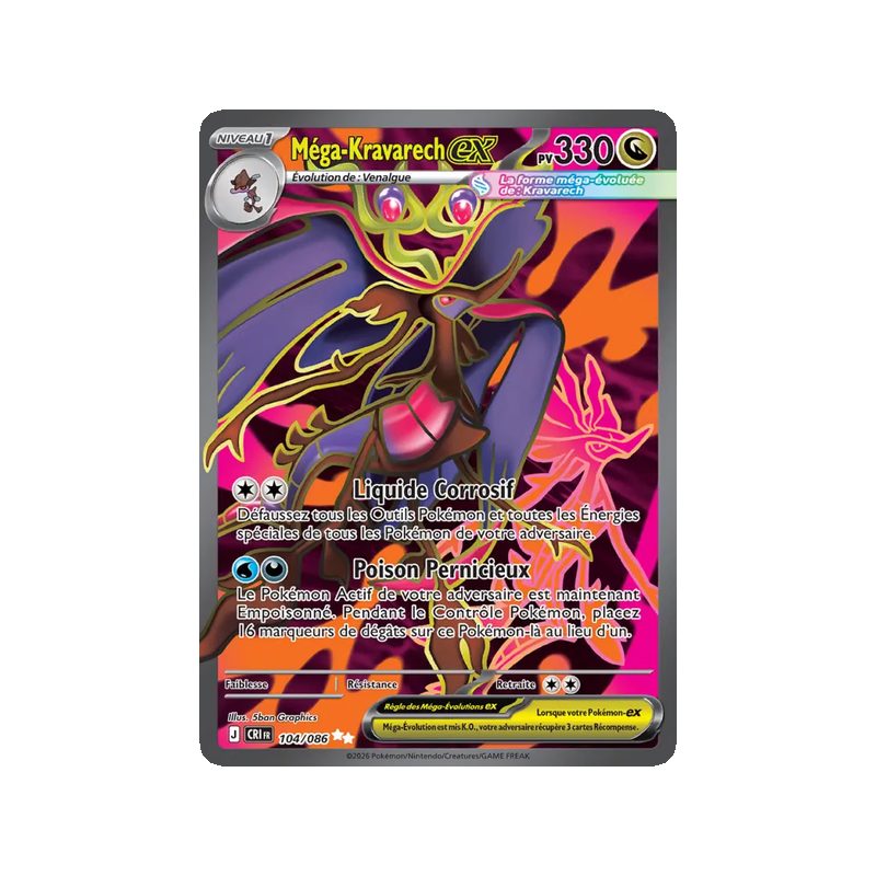 Méga-Kravarech-ex - 104/86 - Ultra Rare - Chaos Ascendant