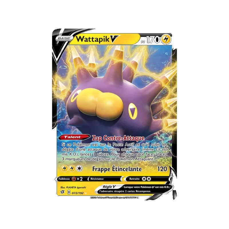Wattapik V - 72/192 - Holo Rare V - Clash des Rebelles