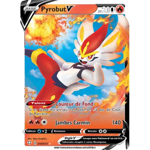 Pyrobut V - 18/72 - Holo Rare V - Destinées Radieuses