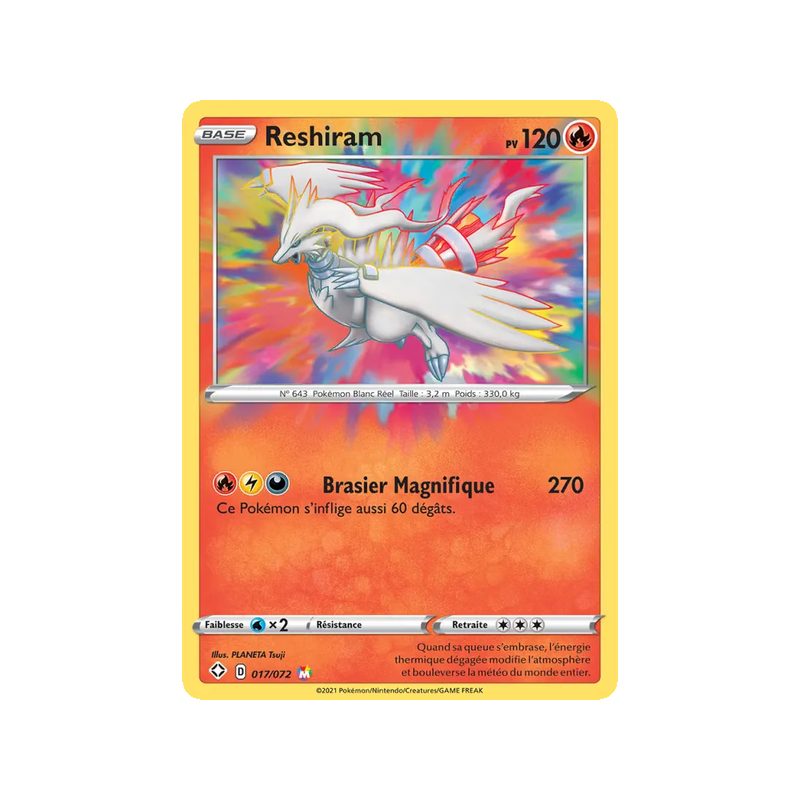 Reshiram - 17/72 - Magnifique - Destinées Radieuses