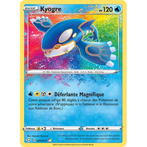 Kyogre - 21/72 - Magnifique - Destinées Radieuses