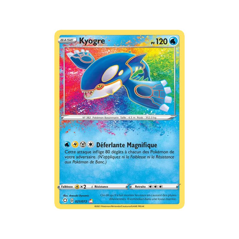 Kyogre - 21/72 - Magnifique - Destinées Radieuses